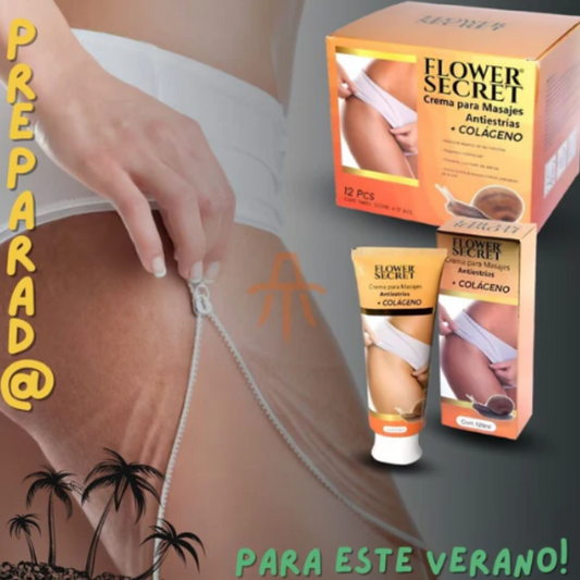 🌸💪 Crema Antiestrías con Colágeno – Masajes que Nutren y Embellecen ✨🧴