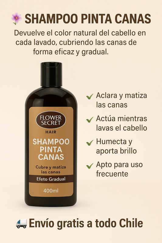 SHAMPOO PINTA CANAS FLOWER SECRET 400 ML