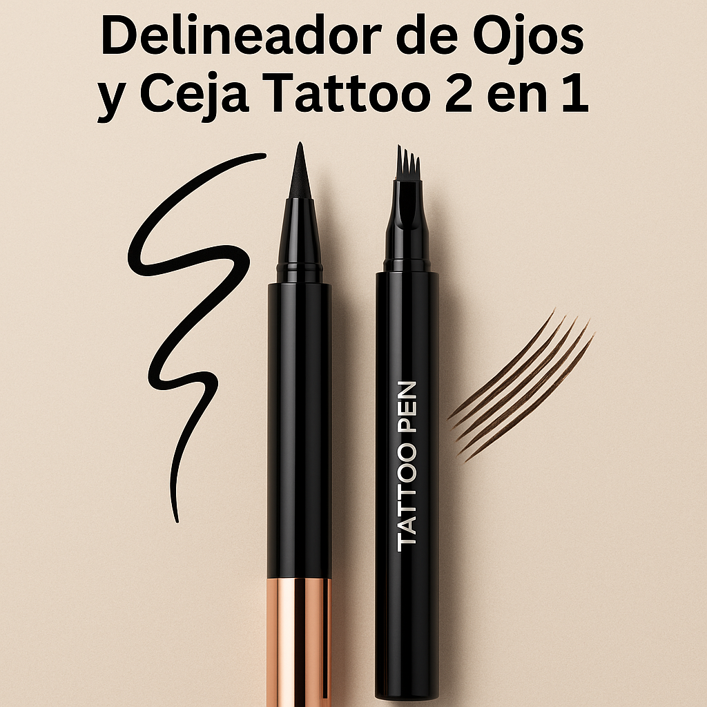 DELINEADOR DE OJOS Y CEJA TATTOO 2 IN 1